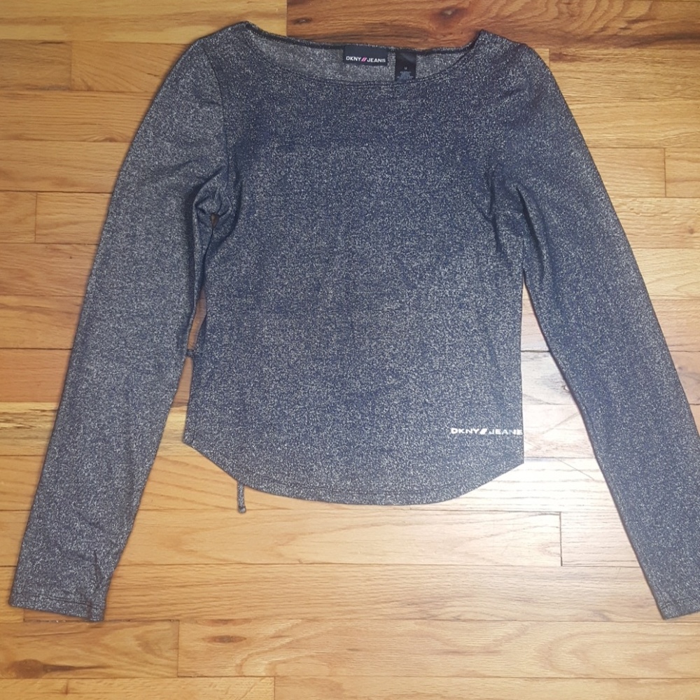 DKNY SHIMMERING TOP WITH OPEN BACK